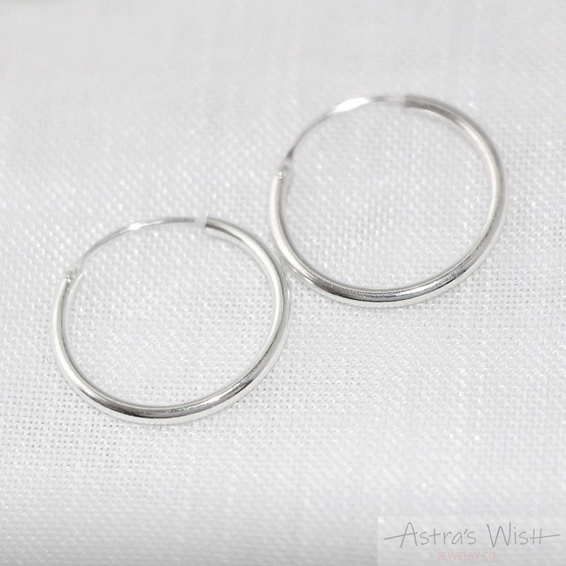 Hoops Lisos 1.6 cm. argollas plata