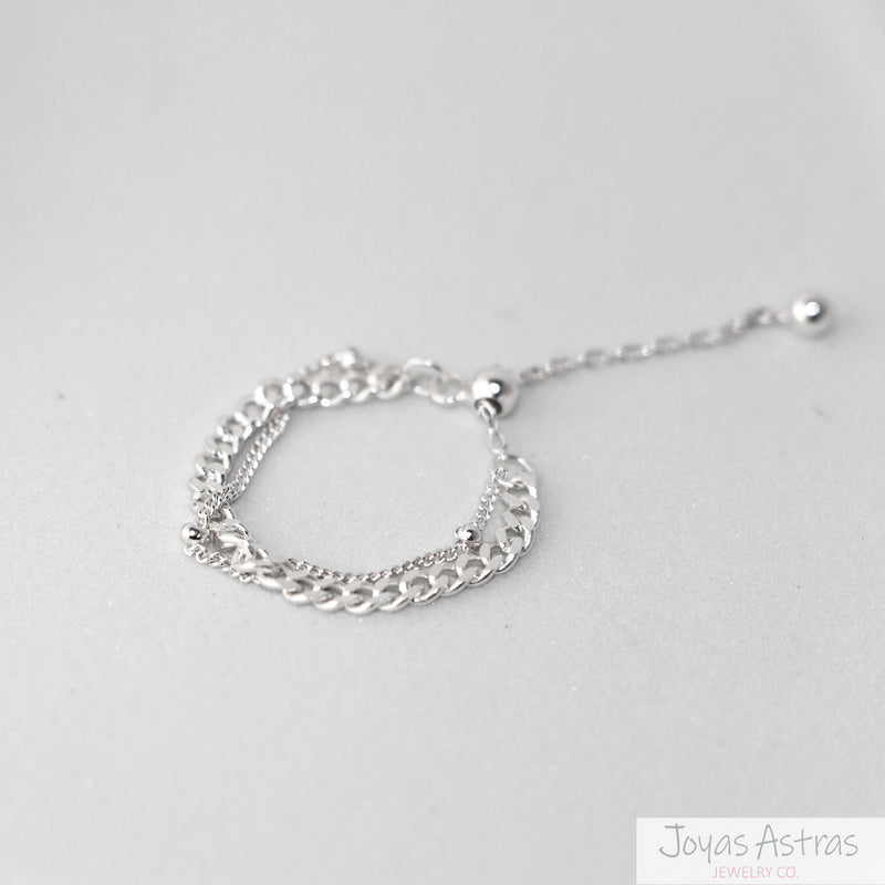 ANILLO CHAINS DOBLE AJUSTABLE