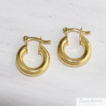 Hoops Lisos Extra Gruesos Gold