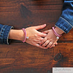 PACK PULSERA ANGEL CUERO ROSADA MADRE E HIJA