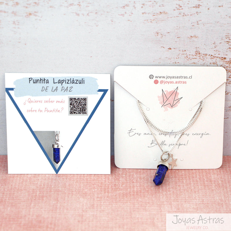 COLLAR PUNTITA LAPIZLÁZULI (De la paz)
