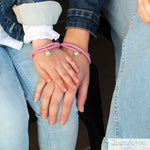 PACK PULSERA ANGEL CUERO ROSADA MADRE E HIJA