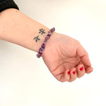 PULSERA PIEDRAS NATURALES AMATISTA AJUSTABLE