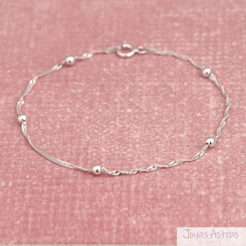 PULSERA SINGAPUR CON 5 ESFERAS