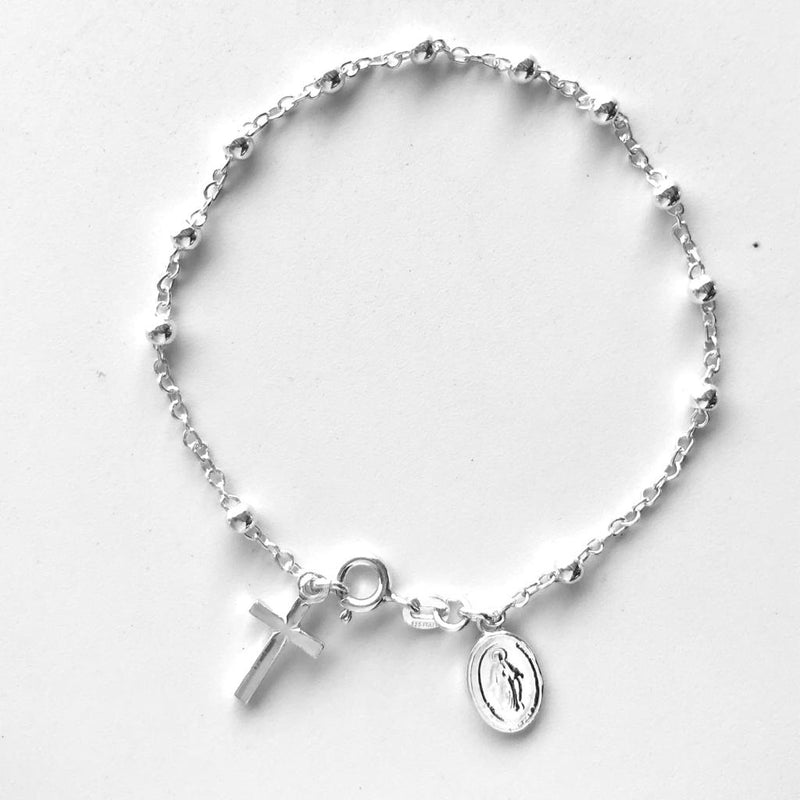 Denario Virgen y Cruz de Plata 