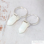 HOOPS PUNTITAS ESMALTADAS PIEDRA LUNA