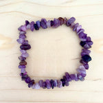 PULSERA PIEDRAS NATURALES AMATISTA AJUSTABLE