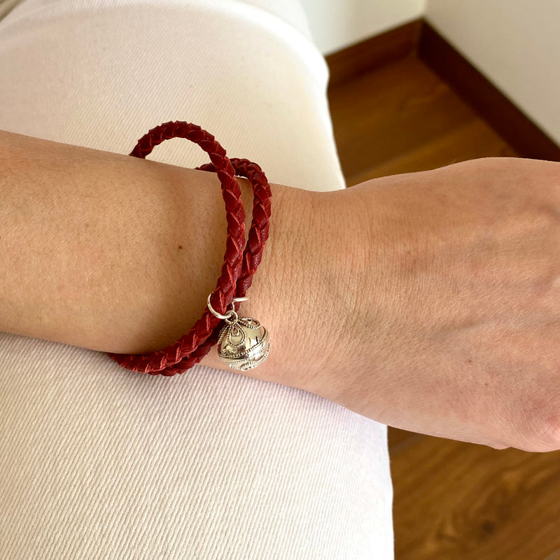 PULSERA ÁNGEL CUERO COLORES DISPONIBLES