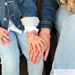 PACK PULSERA ANGEL CUERO ROSADA MADRE E HIJA