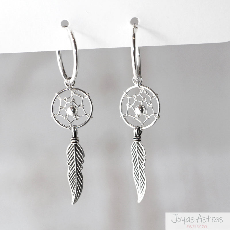 Dreamcatcher Hoops Plata