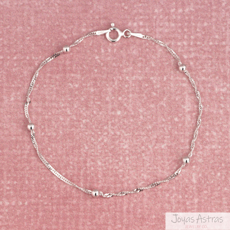 PULSERA SINGAPUR CON 5 ESFERAS