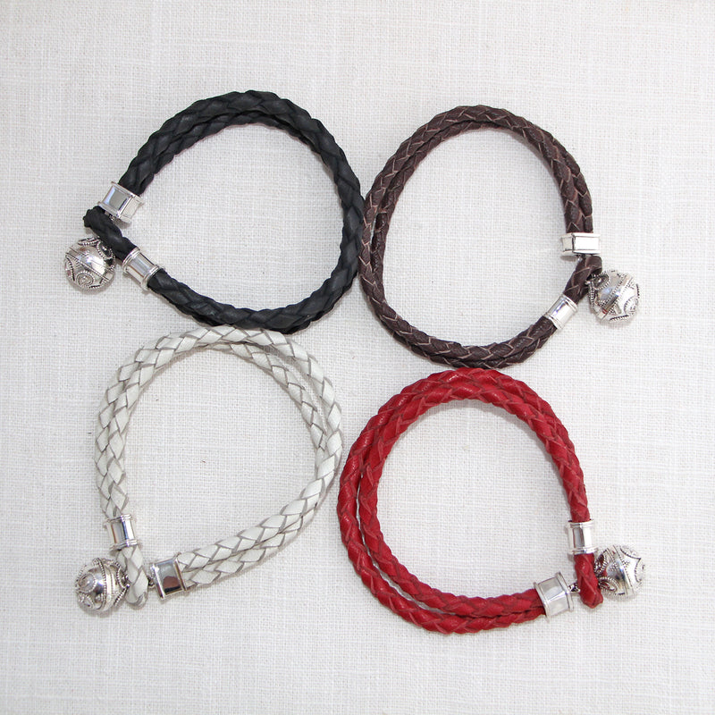 PULSERA ÁNGEL CUERO COLORES DISPONIBLES